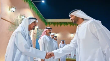 حاكم عجمان يتلقى تهاني الوزراء وأعيان البلاد بحلول رمضان